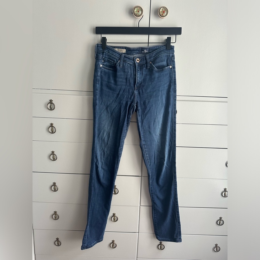 AG Adriano Goldschmied THE PRIMA Mid-Rise Cigarette Dark Denim Jeans